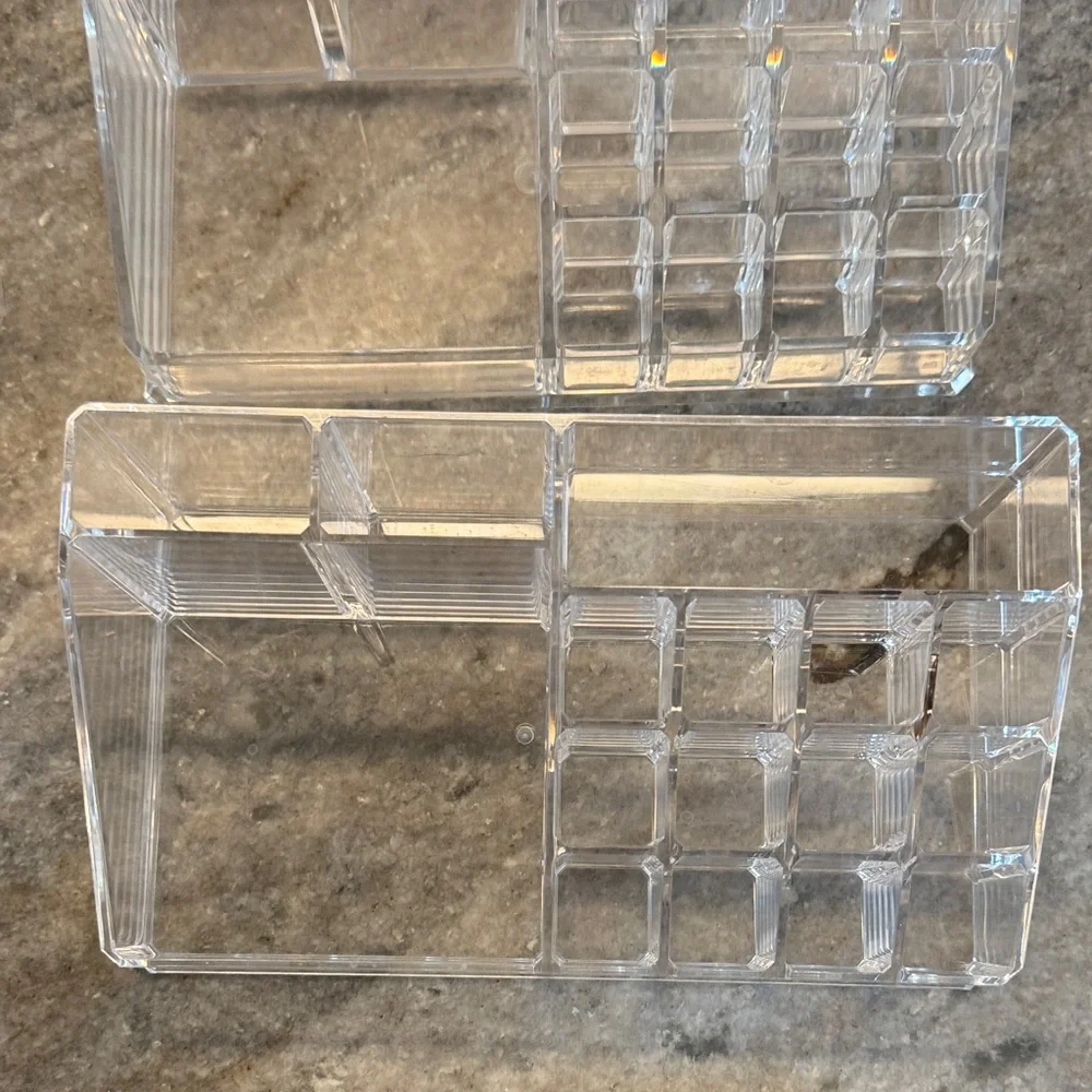 Clear Acrylic Makeup Organizer Set 5